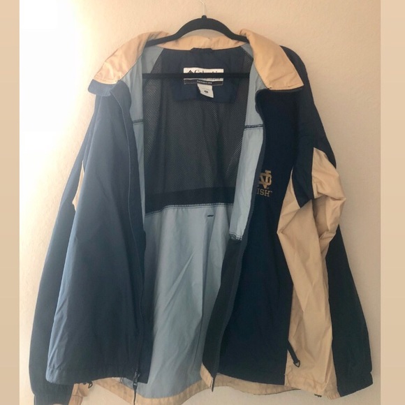 Columbia Norte Dame Windbreaker XL Great Condition - Picture 3 of 8